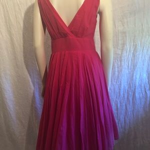 Perfectly pink cotton sleeveless party dress